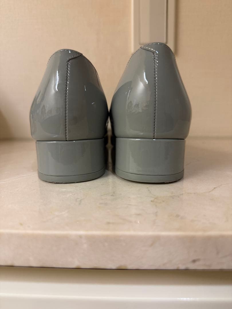 ユールック パテントレザー バレリーナ　37 グリーン