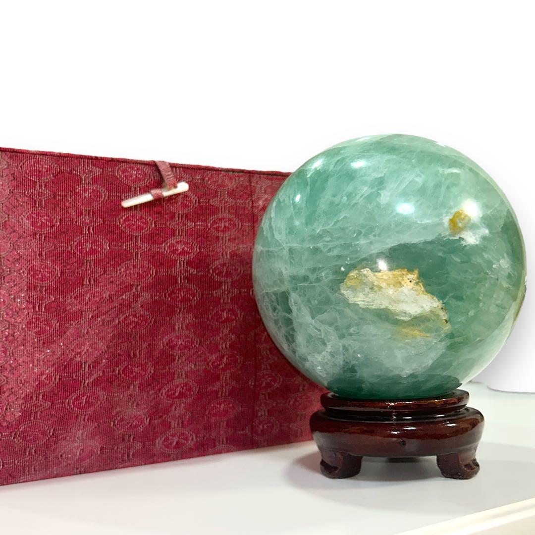 天然石 パワーストーン ボール グリーン 球体 置物 水晶 12cm 3.2kg