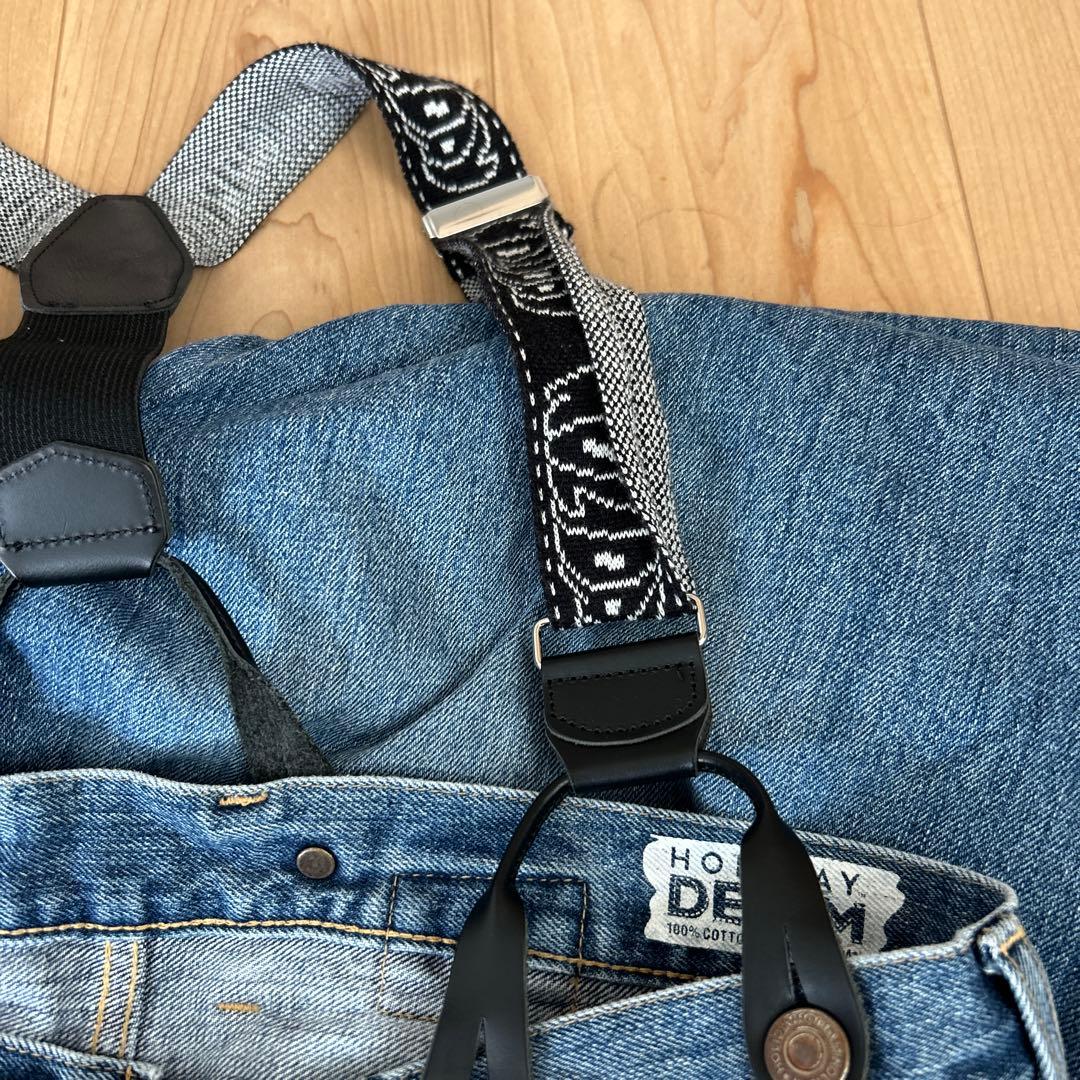 holiday サスペンダー付きデニム