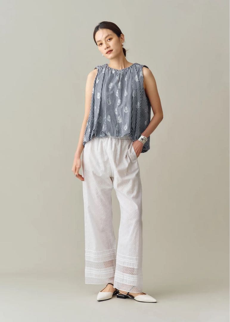 佐藤佳奈子【ヌキテパ】Poplin Foil Print Balloon Top