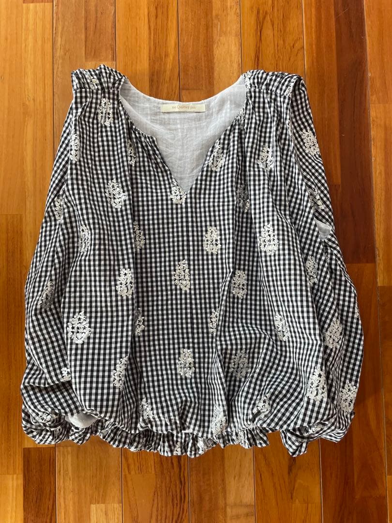 佐藤佳奈子【ヌキテパ】Poplin Foil Print Balloon Top