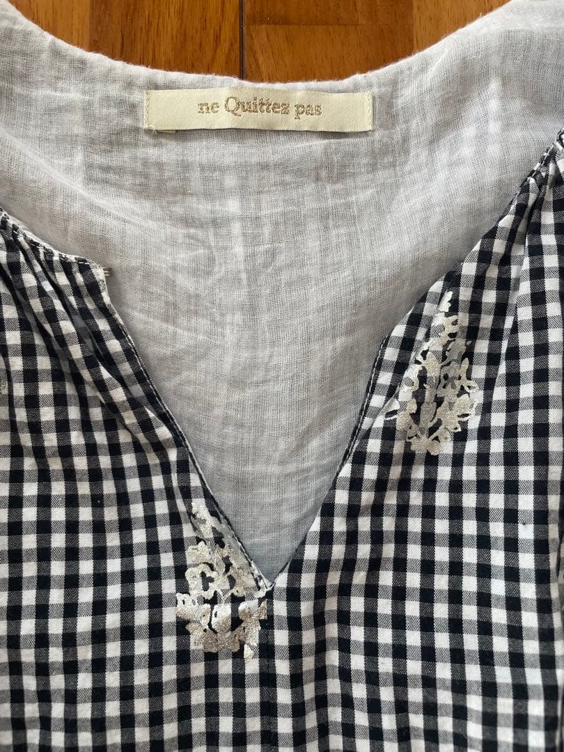 佐藤佳奈子【ヌキテパ】Poplin Foil Print Balloon Top