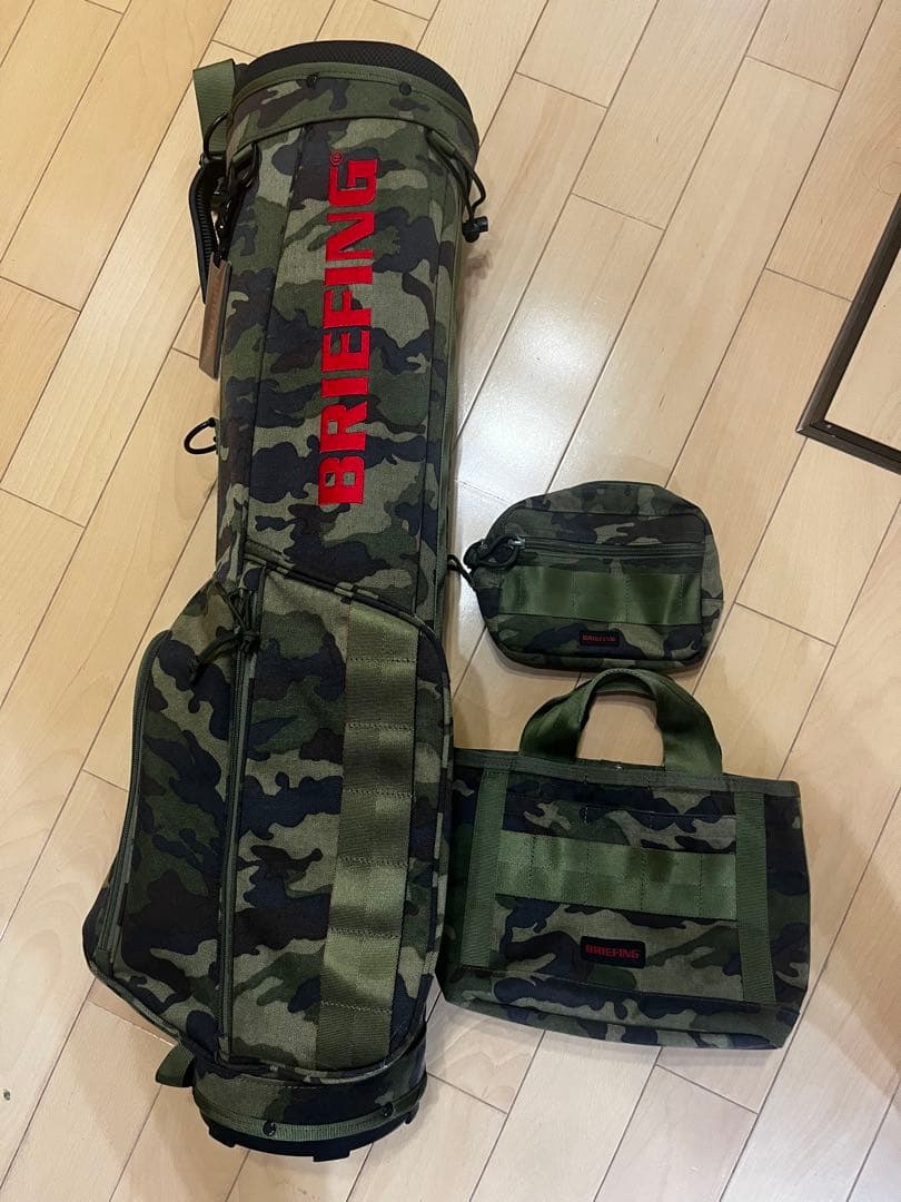 ブリーフィング サンデーバッグ カートバッグ　ポーチ　3点セット　グリーンカモ