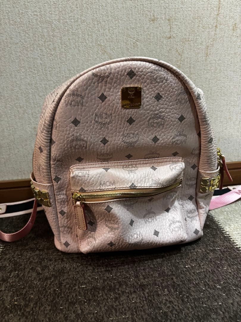 MCM　パウダーピンク　リュック　Sサイズ