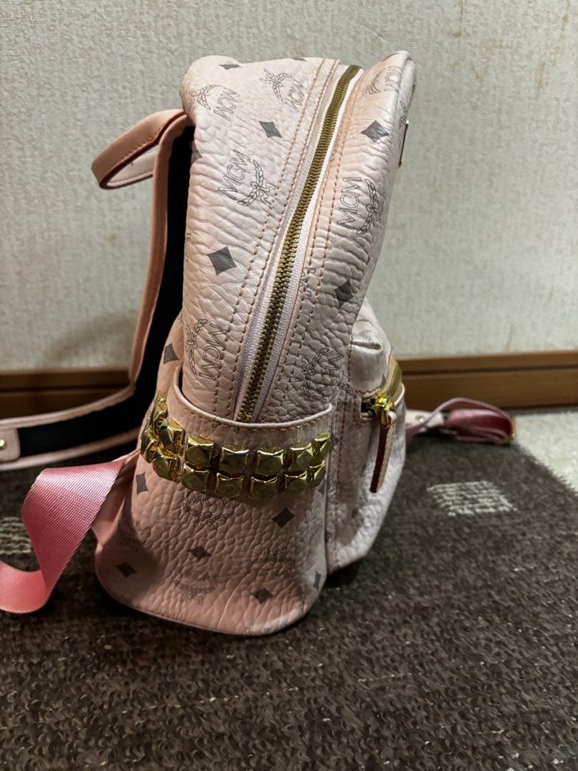 MCM　パウダーピンク　リュック　Sサイズ