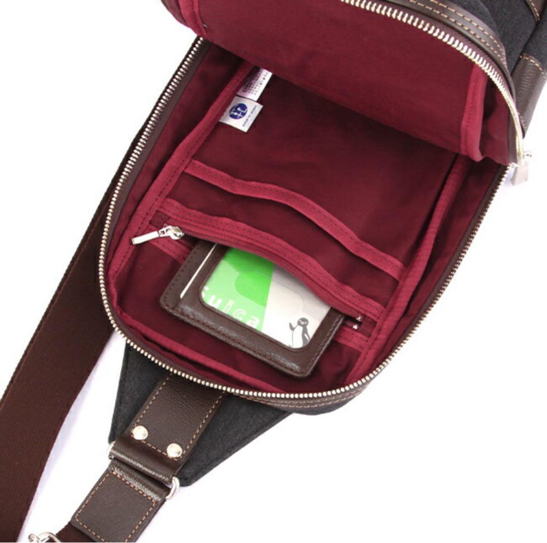 値下け 美品 TAKEO KIKUCHI メンズ 斜め掛け ワンショルダーバッグ