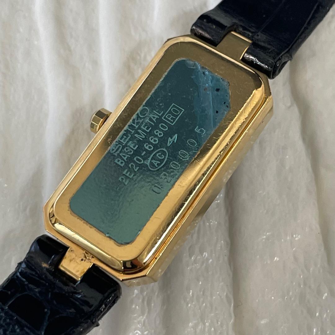 ✨稼働品・希少✨SEIKO エクセリーヌ 2E20 ブラック ダイヤ