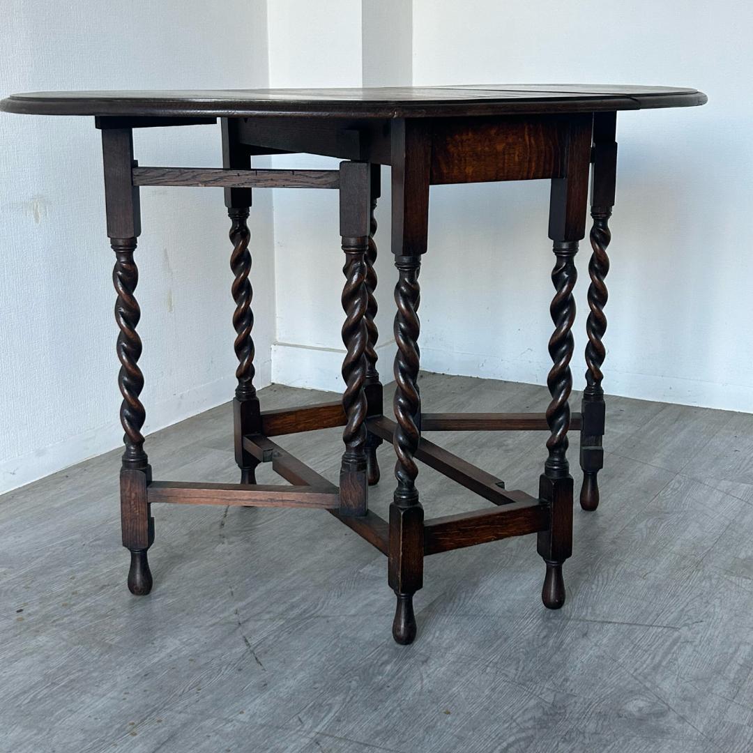 アンティーク 家具 ゲートレッグテーブル 1930年頃 イギリス 英国 382A