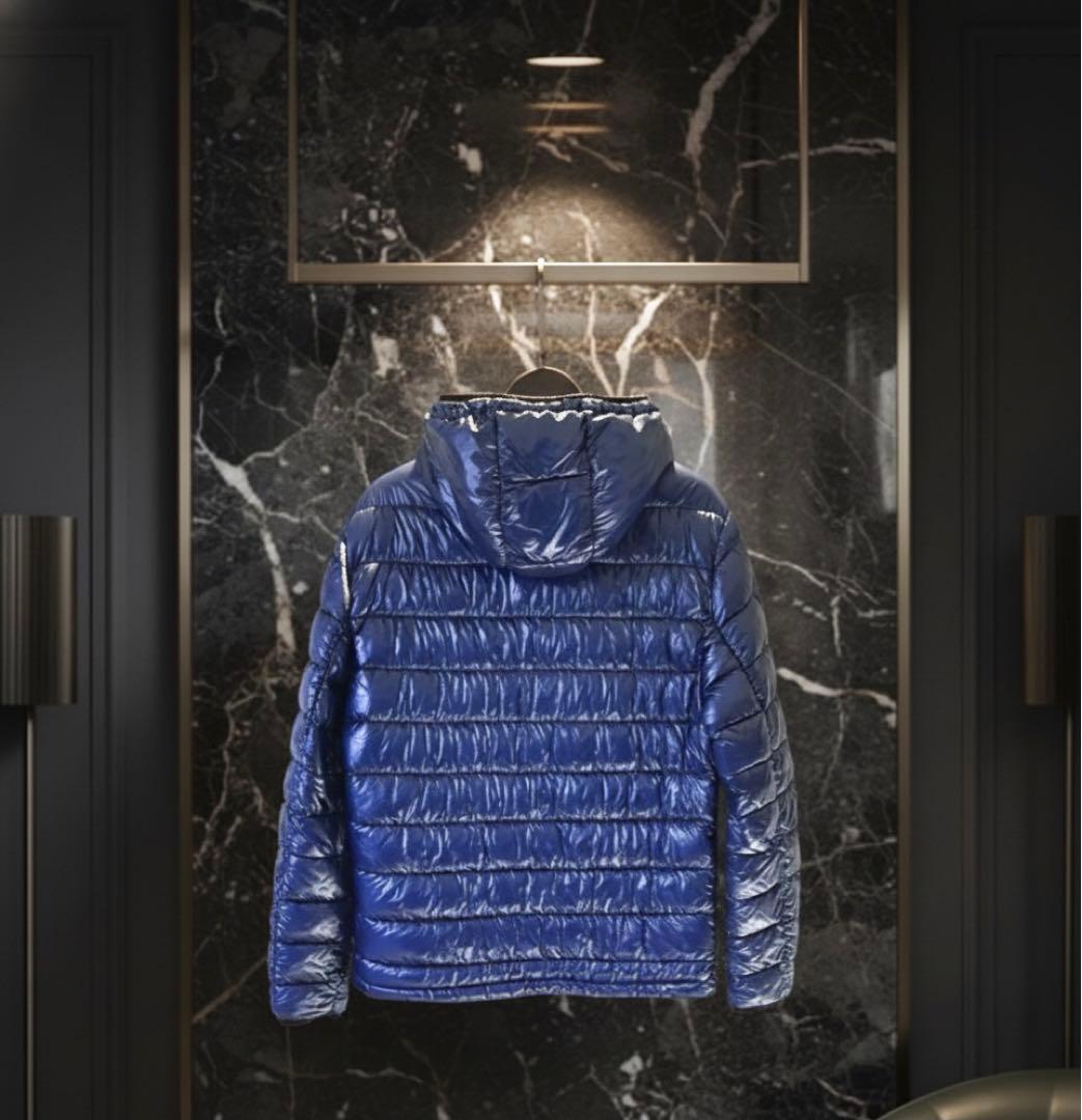 【美品】ZARA ウルトラライト パフジャケット M ブルー 軽量 防寒