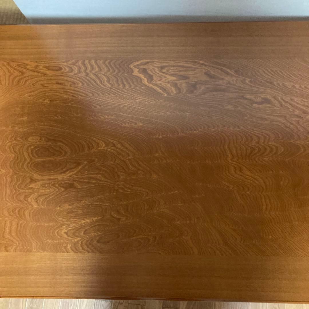 木製ブラウン長方形座卓　折り畳み