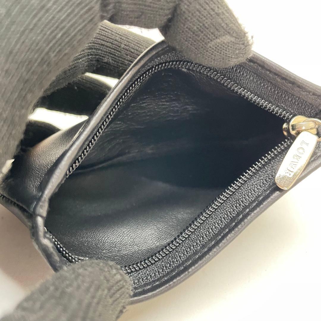 904 LOEWE ロエベ ケース 小銭入れ ブラック レザー アナグラム
