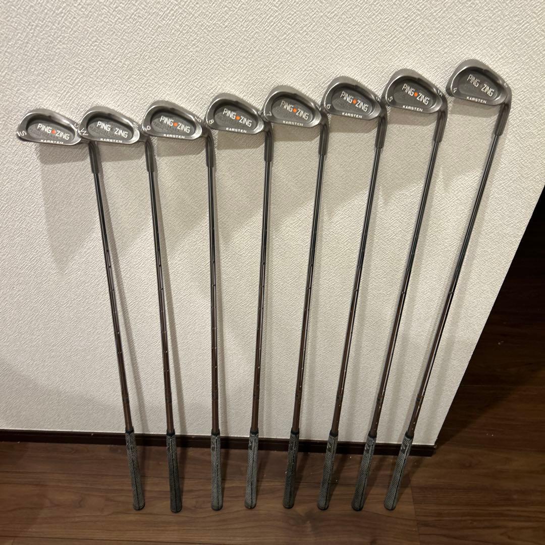 名器PING ZING 4-9.S.W 8本セットKARSTEN オレンジドット
