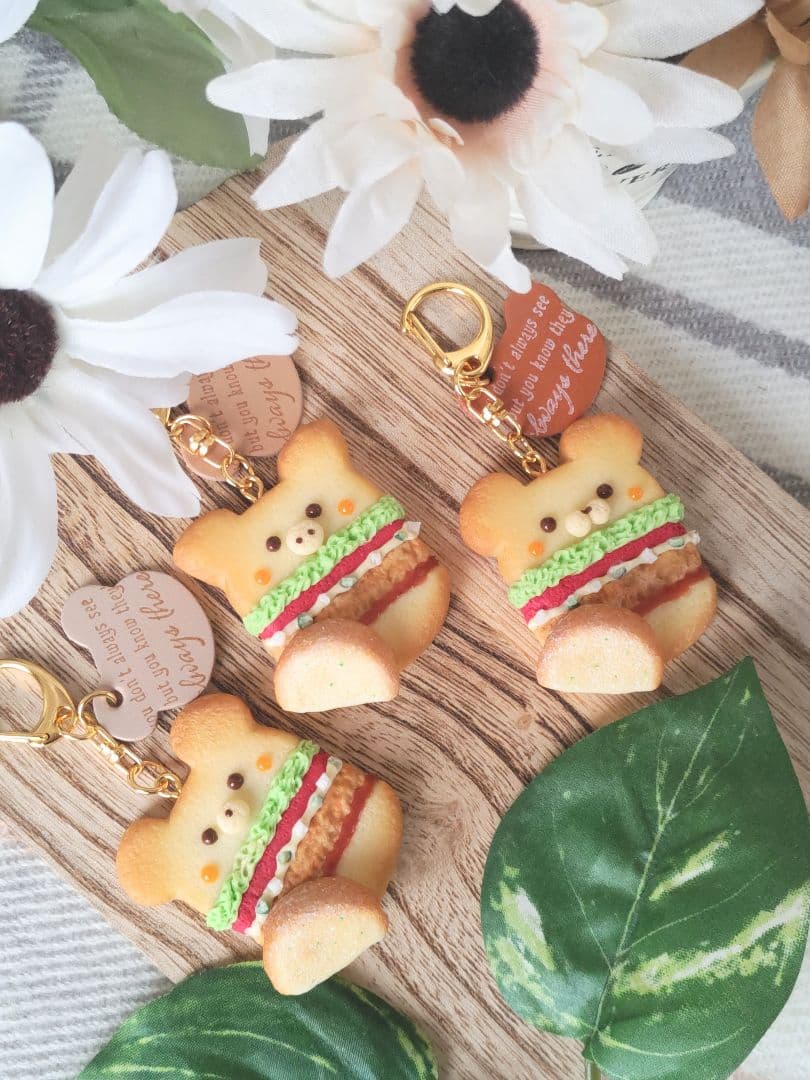 ♡チキン南蛮バーガーCookie♡こぶた　チャーム　フェイクフード