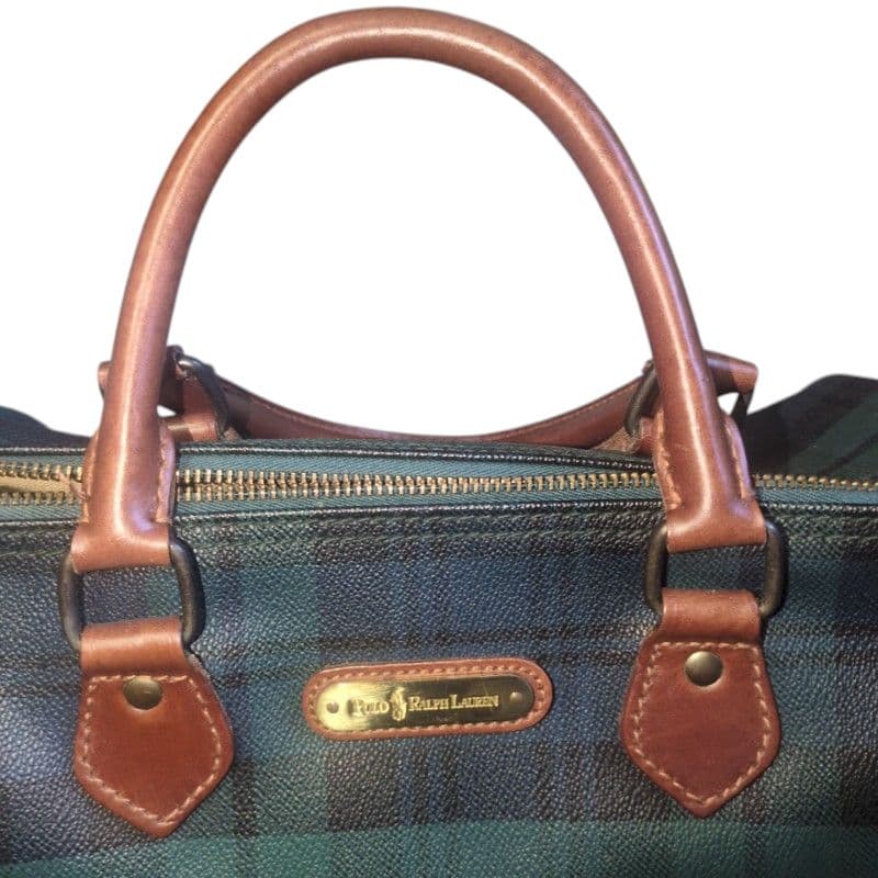 極美品　ポロラルフローレン　ボストン　ミニボストン　レザー　チャーム　PVC