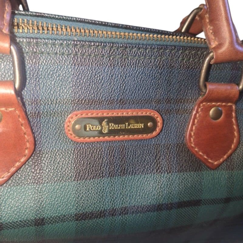 極美品　ポロラルフローレン　ボストン　ミニボストン　レザー　チャーム　PVC