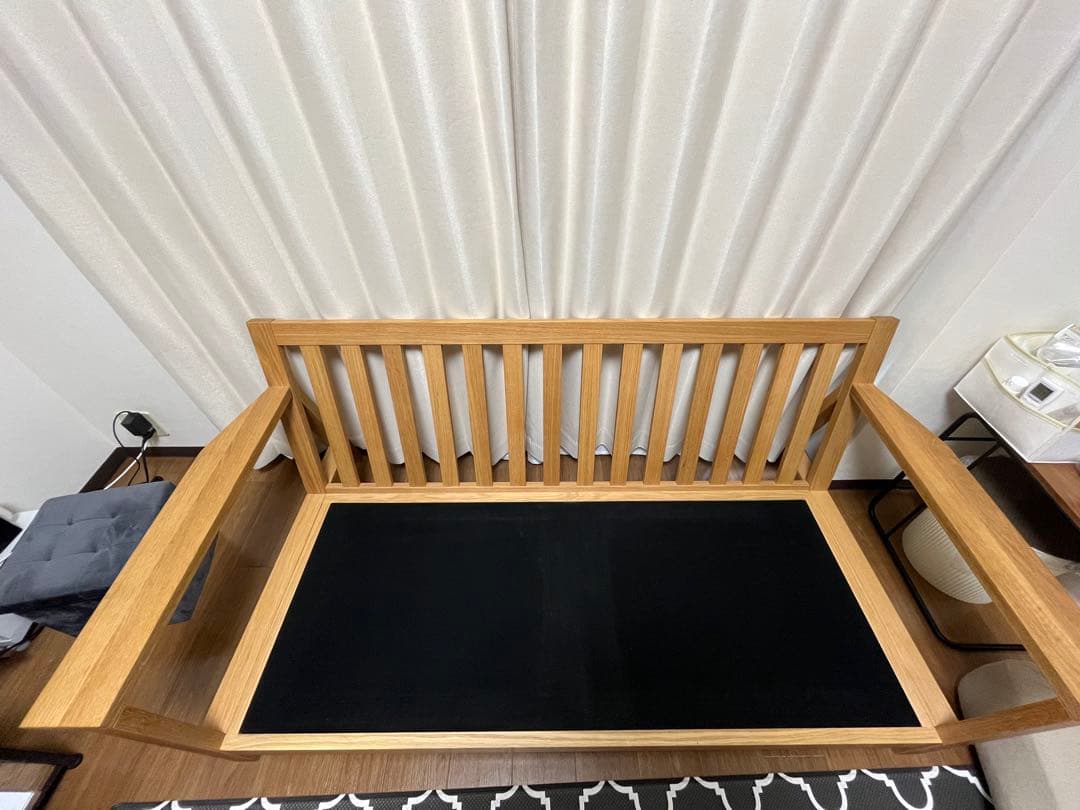 値下げ　無印良品ソファ木製フレーム 2.5シーター　ベージュ