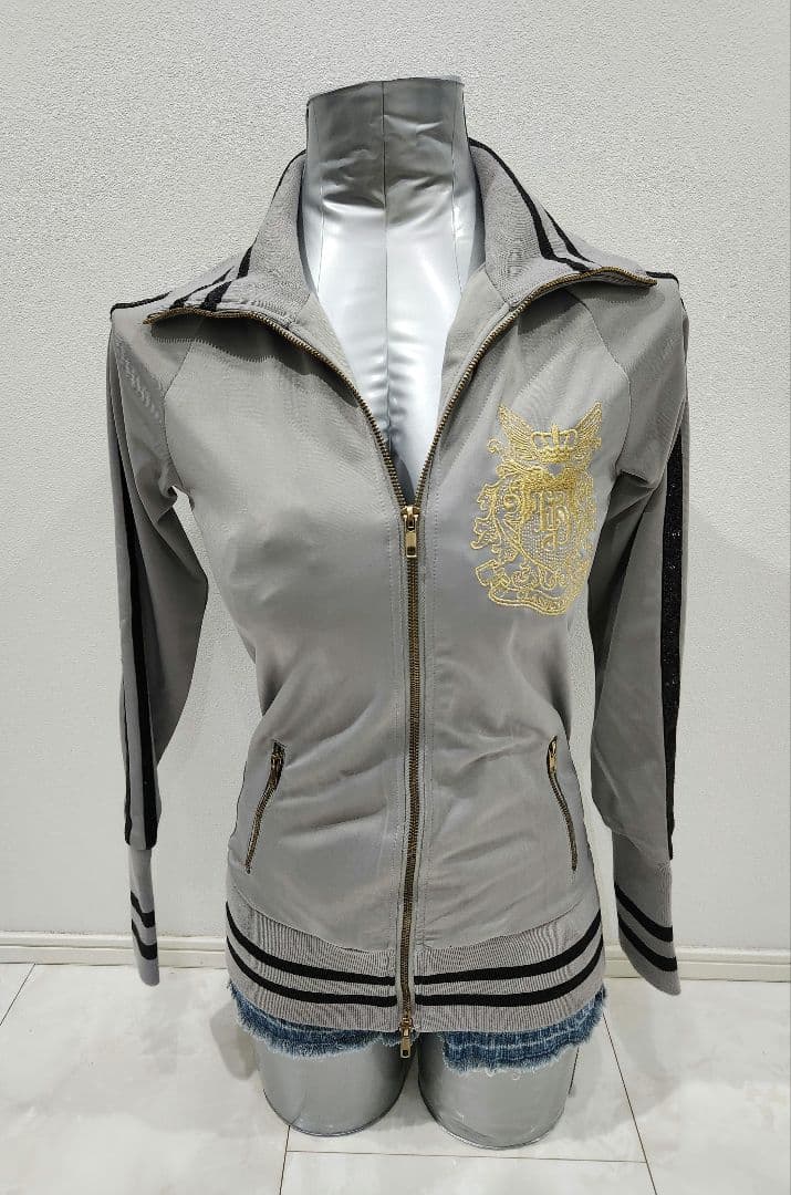 リズリサドール y2k ギャル グランジ 刺繍 ラメ ロゴ トラックジャケット