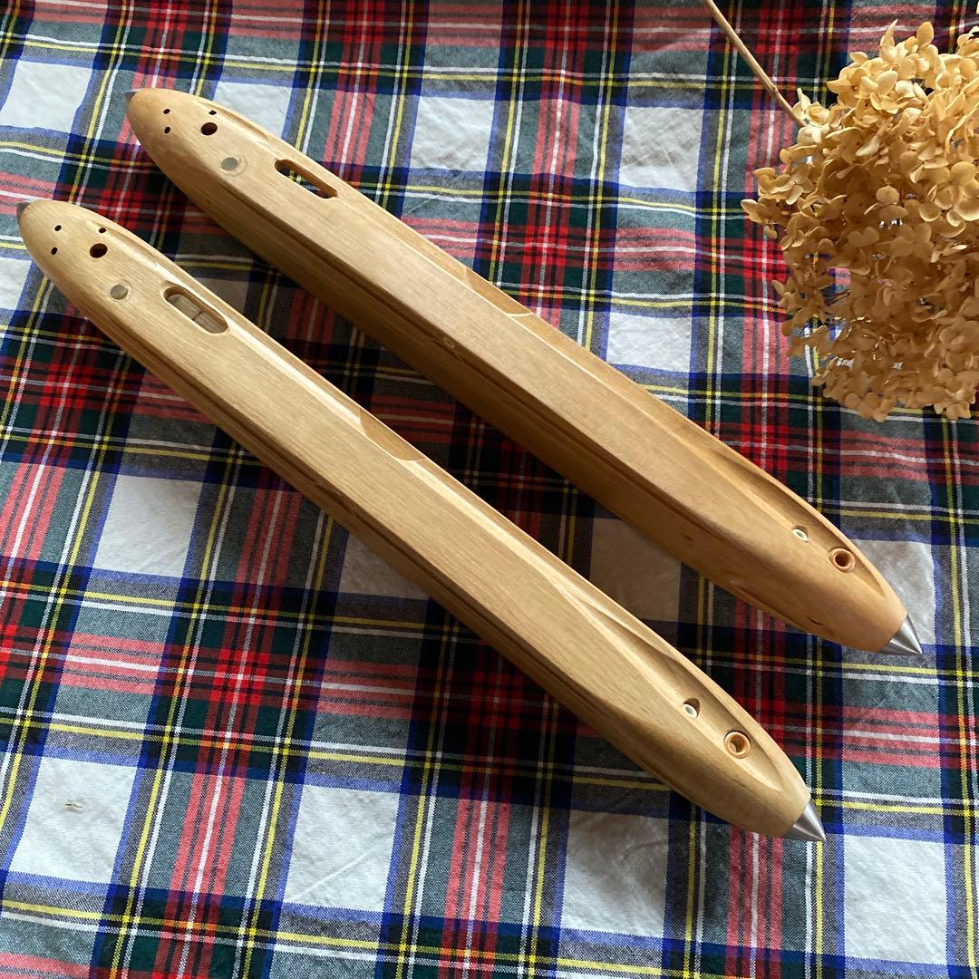 ションヘル織機 の未使用シャトル 緯管付き　 2セット 紡績 織物 工芸品
