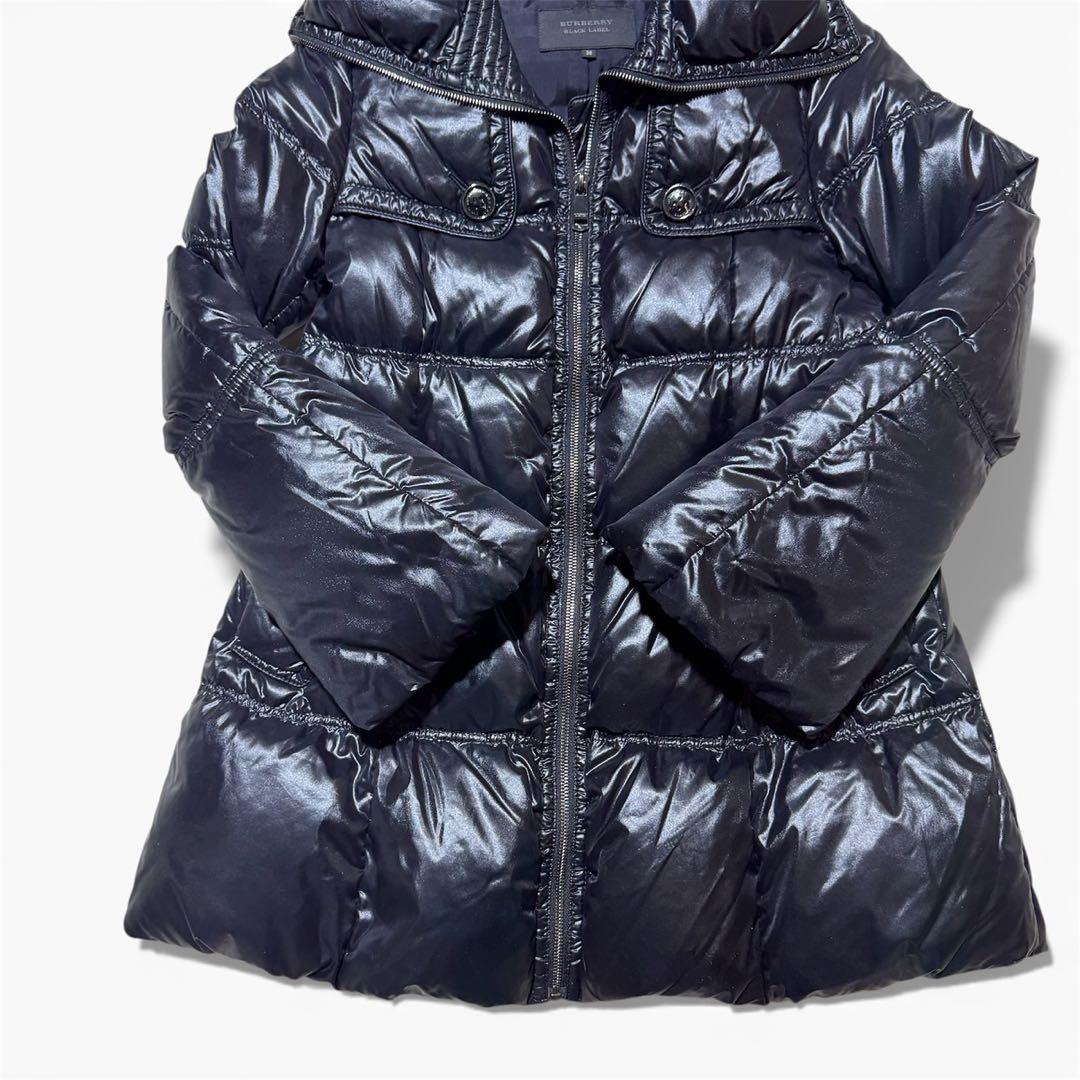 超希少・極美品✨BURBERRY ダウンコート Aライン 光沢 ブラック ノヴァ