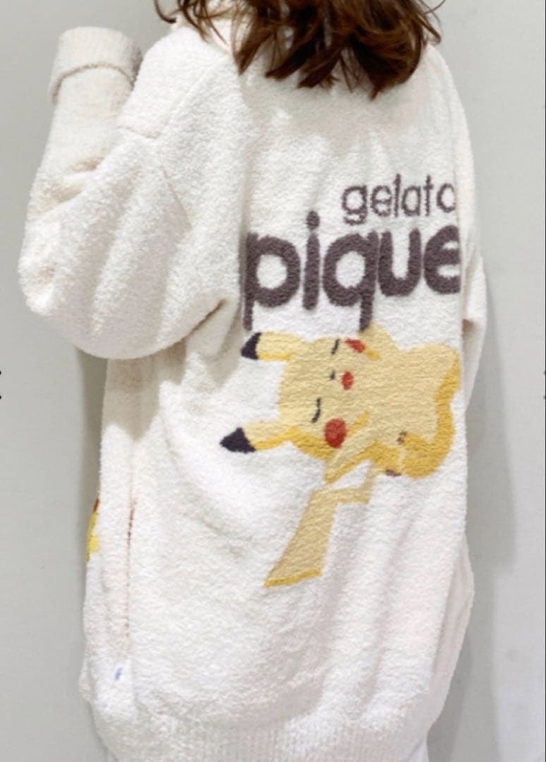 【タグ付】gelato piqueベビモコジャガードショールカーディガン