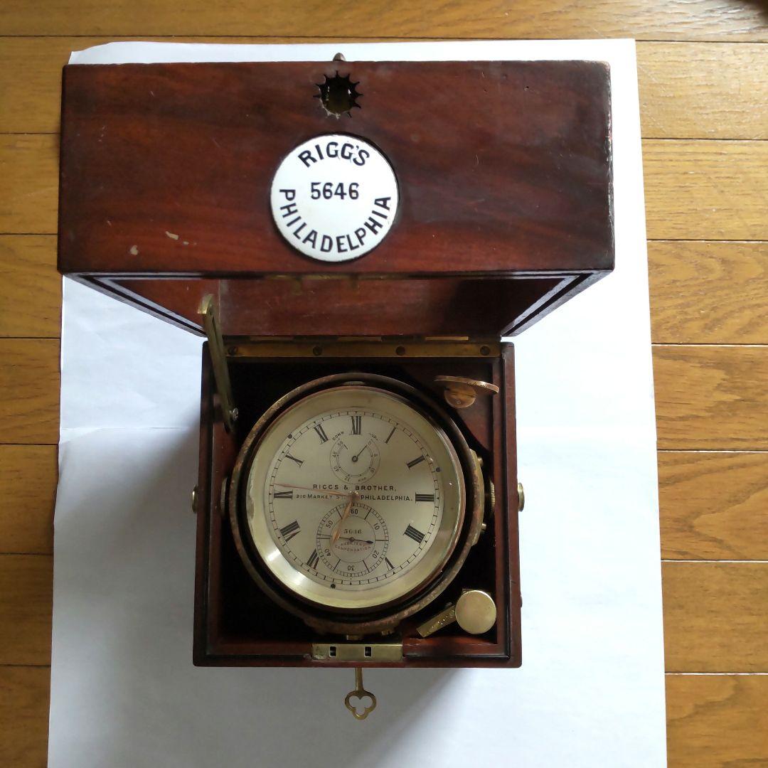 マリンクロノメーター　アンティーク時計　レア物　ジャンク品