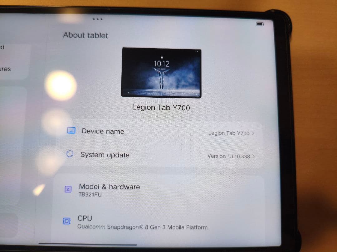 Androidタブレット本体 Lenovo LegionY700 Gen3