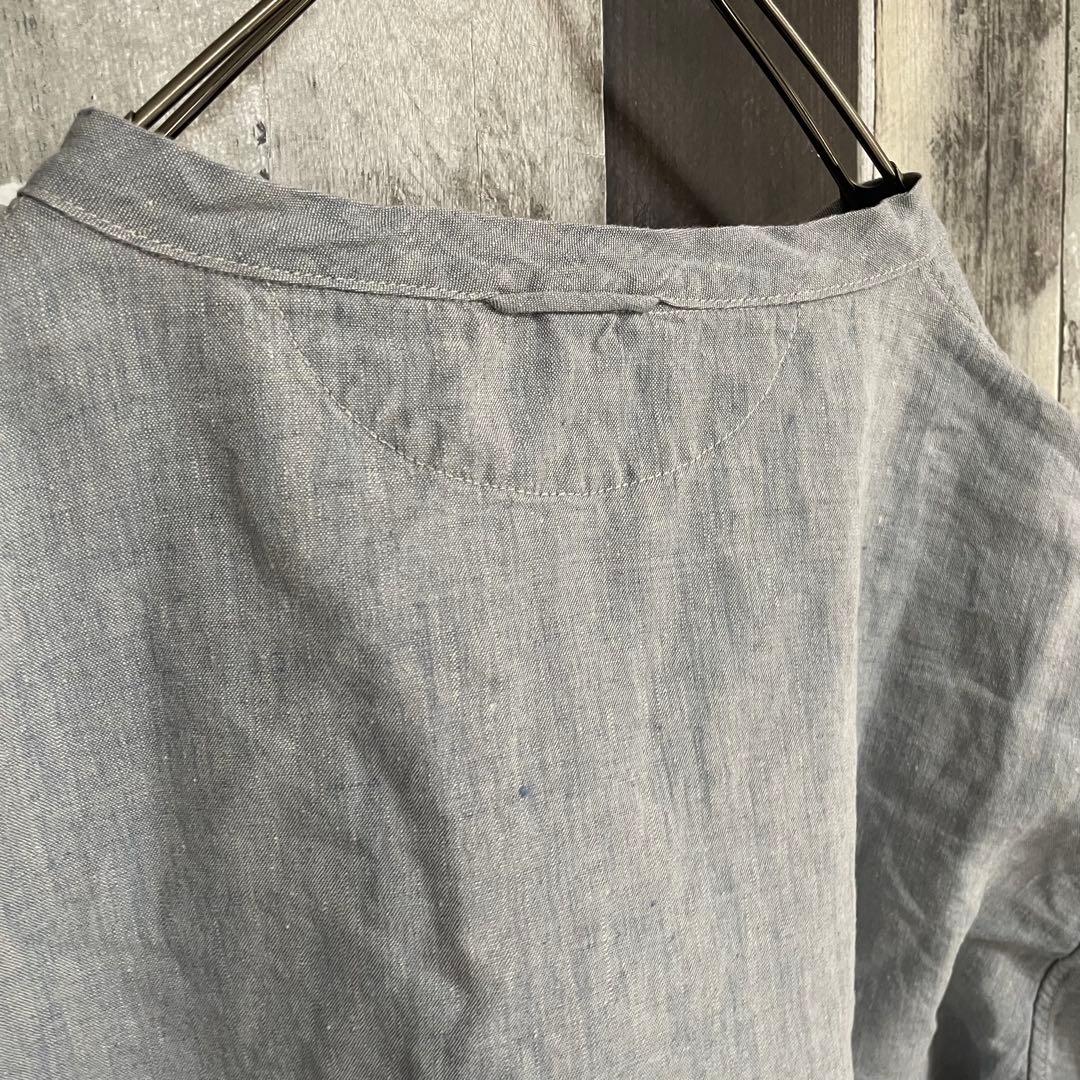 45R　リネン　麻　908　半袖Tシャツ　カットソー　大き目　オーバーサイズ