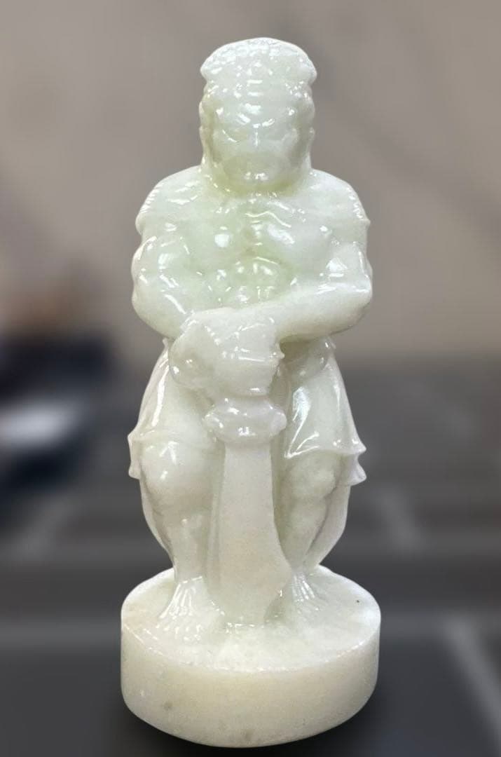 【高品質】和田玉 不動明王 彫刻 置物 天然石