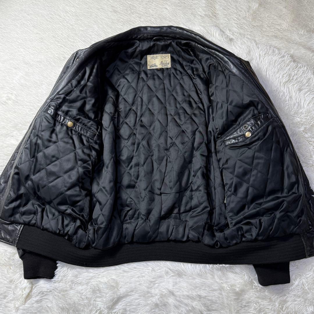 【90s】Freedom 羊革 A-2 フライトレザージャケット L トップガン