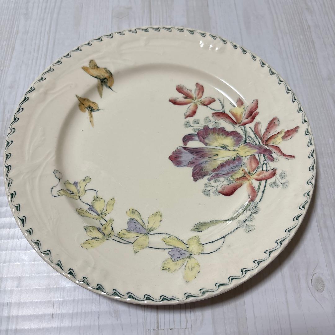 53 フランス　アンティーク　クレイユモントロー　プレート