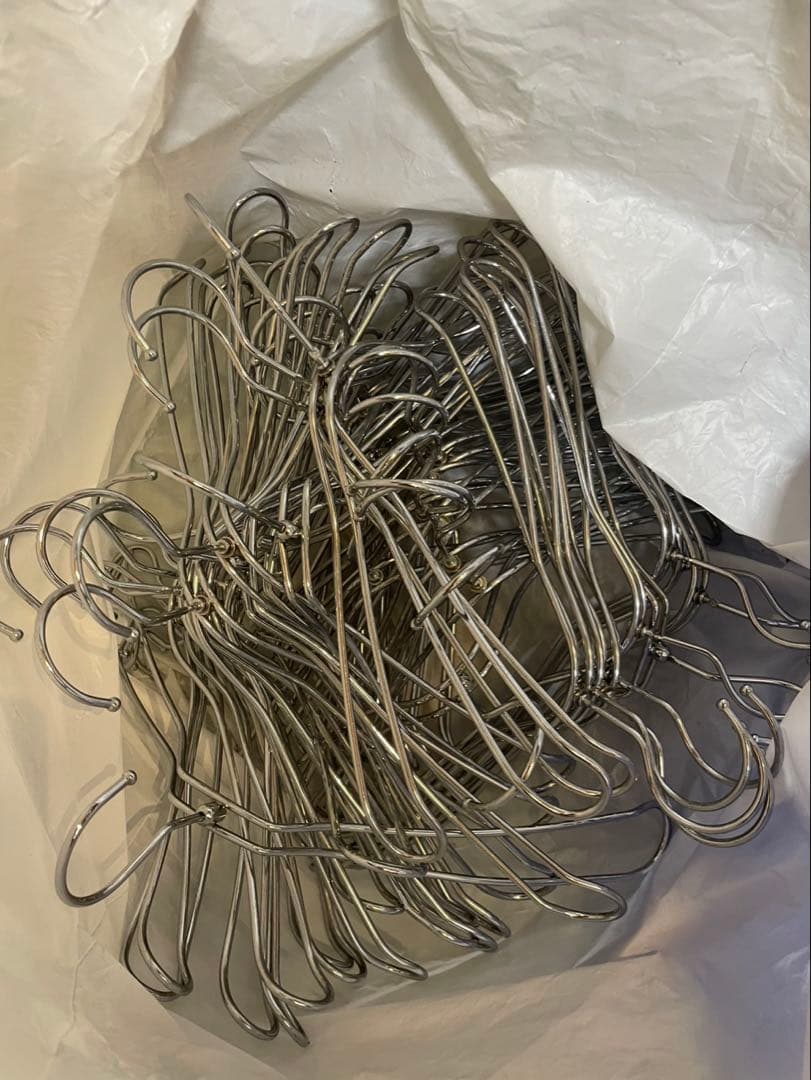 【52本セット】スチールハンガー 型崩れ防止 シルバー まとめ売り おまけ7本