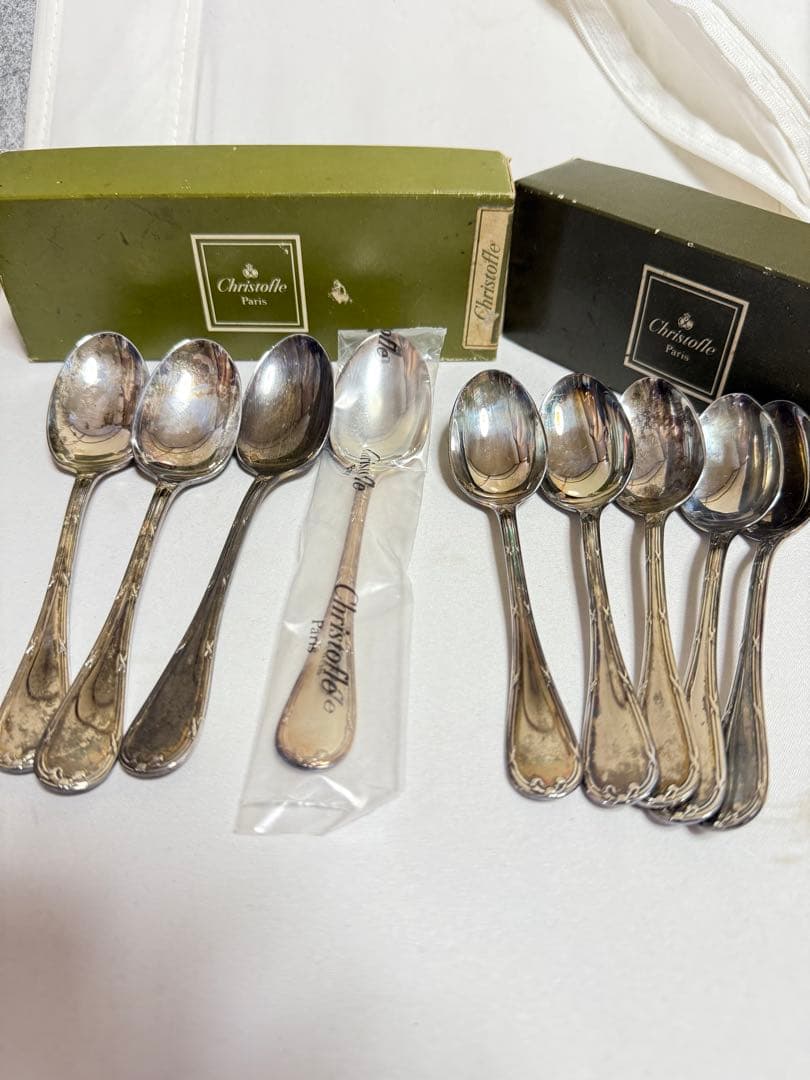 廃盤品クリストフル カトラリー Rubansスプーン15cm4本13.5cm５本