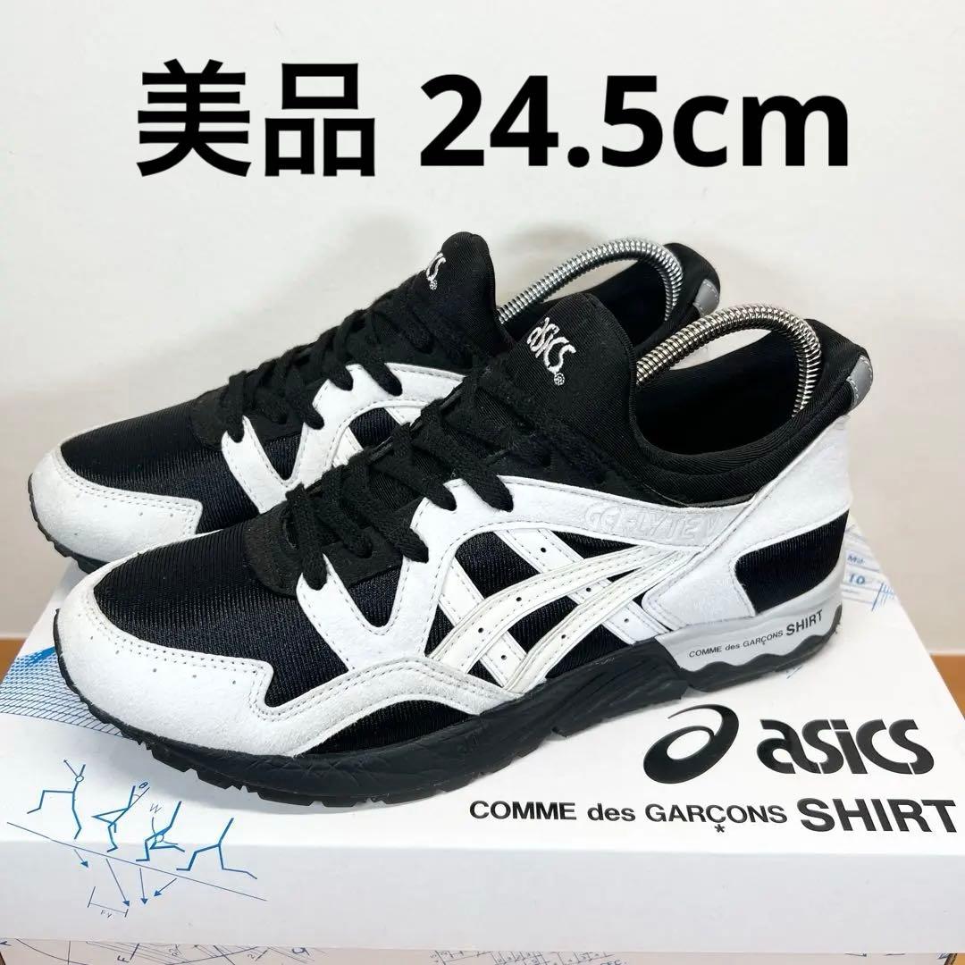pom 美品 アシックス コムデギャルソンシャツ ゲルライト5“ブラック\