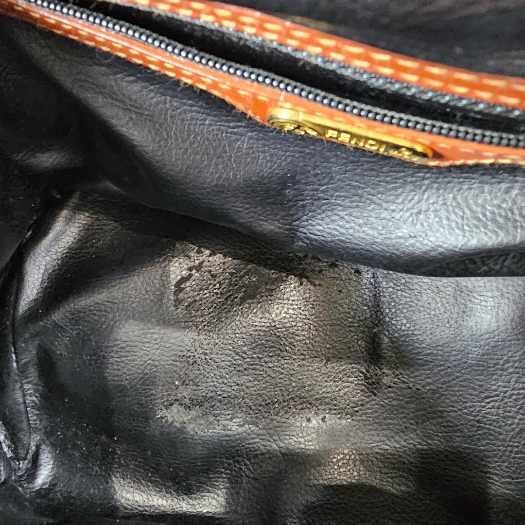 FENDI フェンディ ペカン ミニボストン ヴィンテージ 黒茶