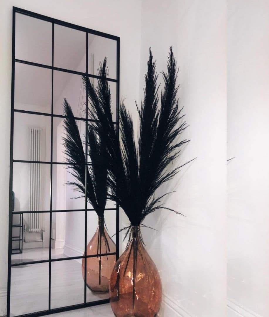 姿見　大型　格子　格子鏡　格子ミラー　海外風　9枚ミラー