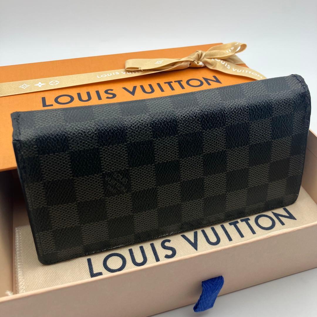 ルイヴィトン ダミエ グラフィット N62665 ポルトフォイユ ブラザ 長財布