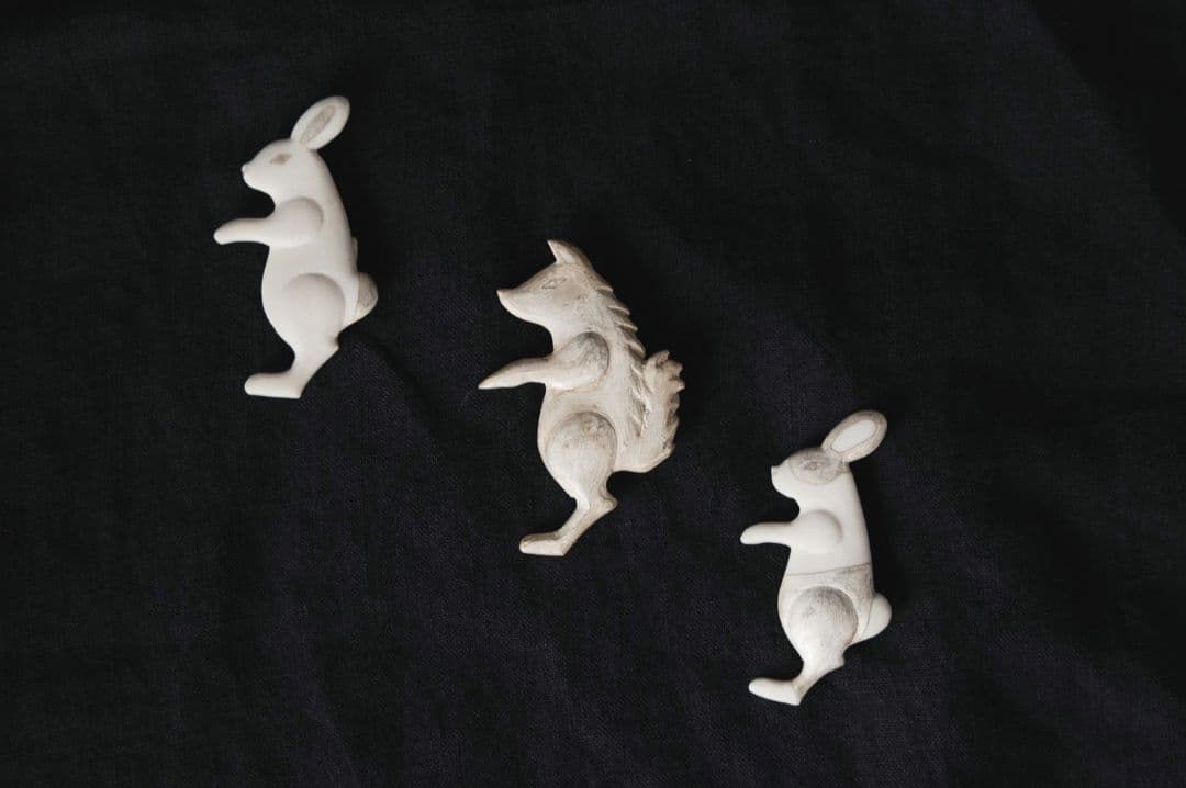 竹村聡子　Satoko Takemura 銀獣マリオネット　ウサギ白