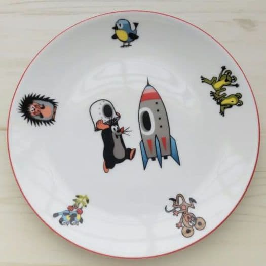 新品　from チェコ　もぐらのクルテク　プレート　21cmサイズ　ロケット