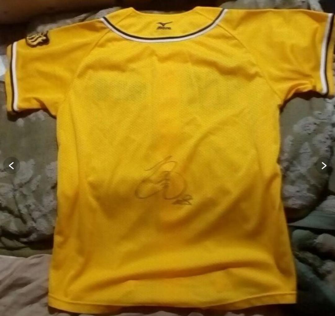 元阪神　杉山直久直筆サイン入り阪神ファンクラブレプリカユニフォーム