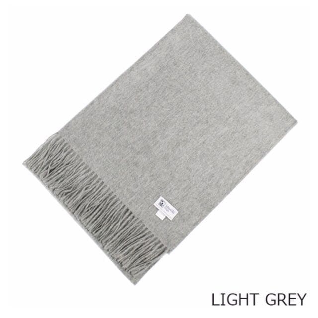 【値下げ】ジョンストンズ 大判ストール ライトグレー