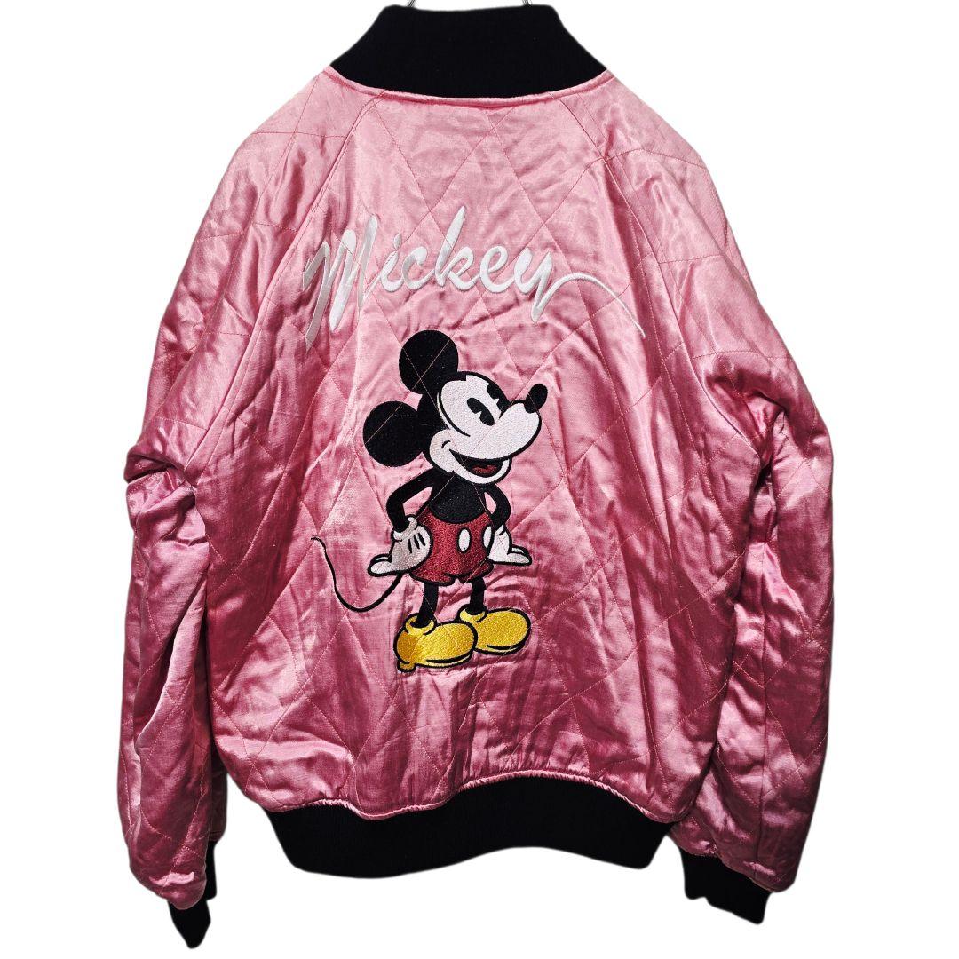 ディズニー リバーシブル スカジャン 別珍 ベロア　ミッキー 刺繍 希少カラー