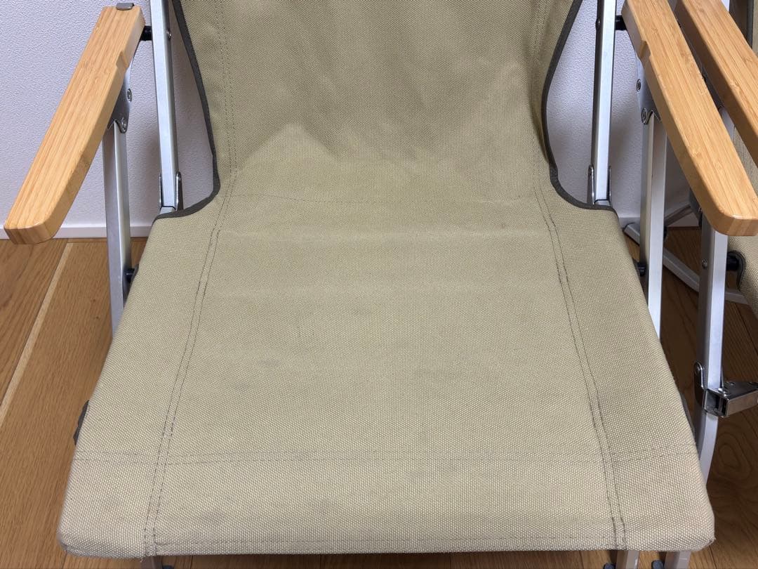 スノーピーク　ローチェア30 カーキ、ローチェアクッションプラス、カップホルダー