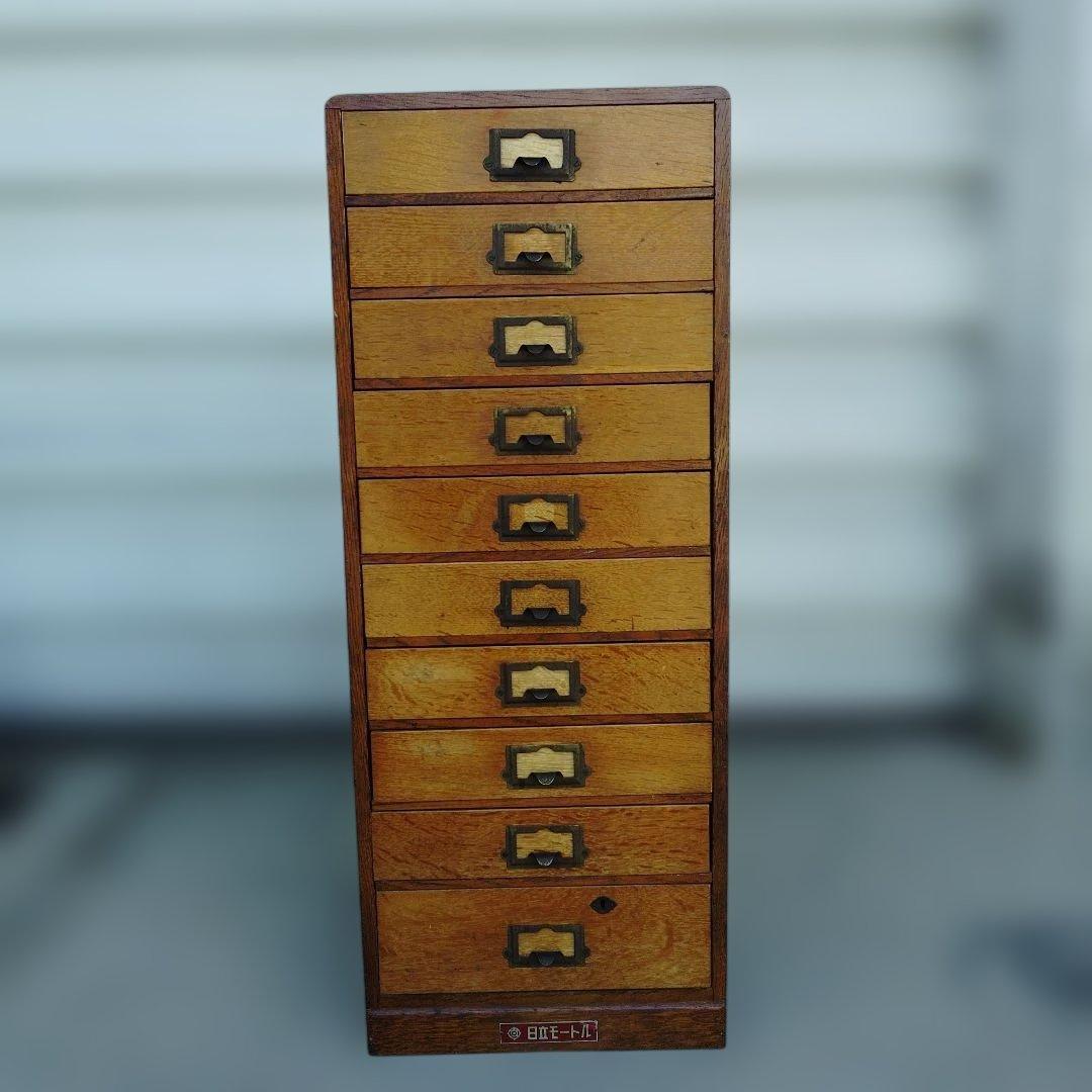 当時物 引き出し タンス 10引き出し 木製 昭和レトロ アンティーク
