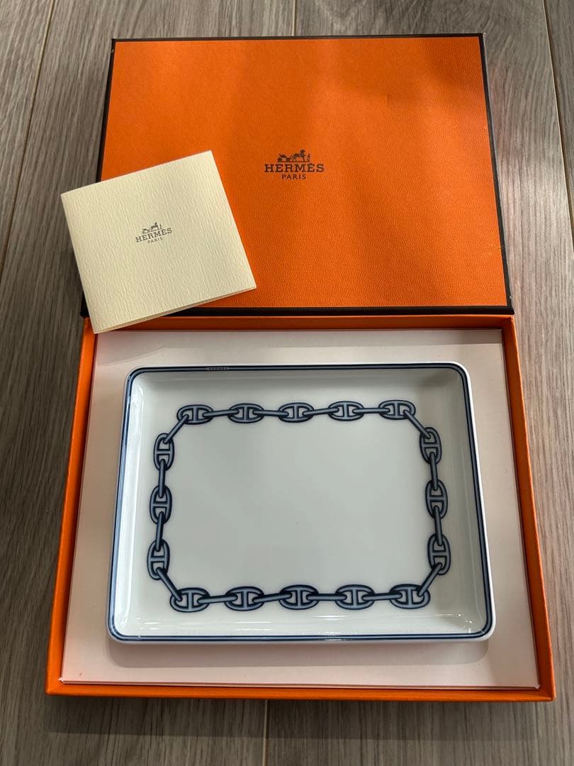 エルメス　シェーヌダンクルスクエアプレート