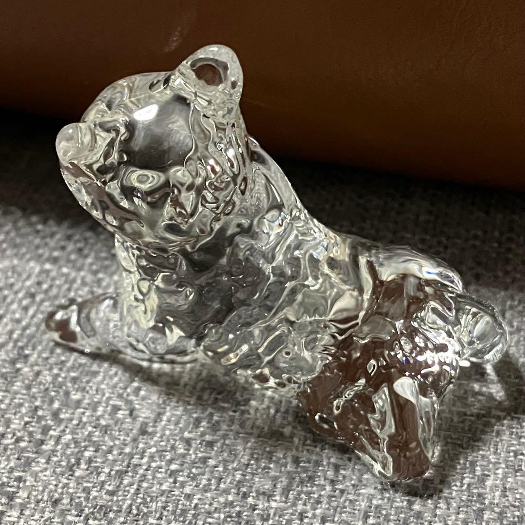 美品 可愛い 猫 キャット ガラス製 置物