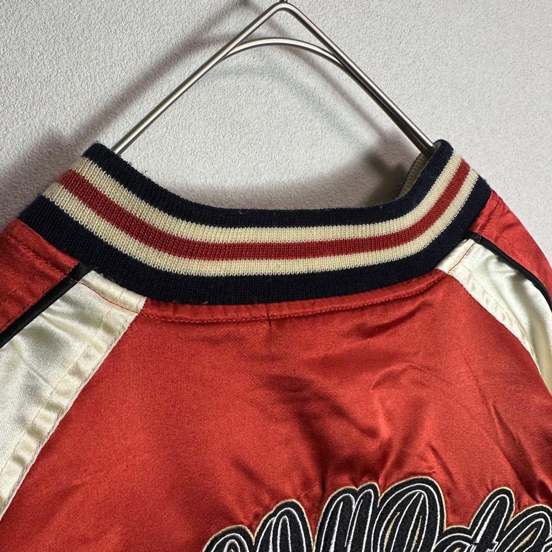 【希少】テッドマン　スカジャン　ベロア　別珍　リバーシブル　豪華刺繍　短丈　L