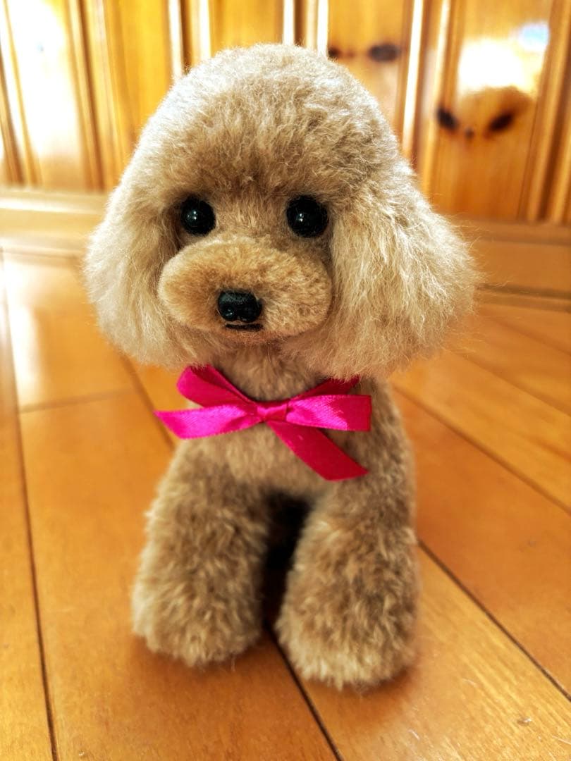 毛糸+羊毛フェルト トイプードル