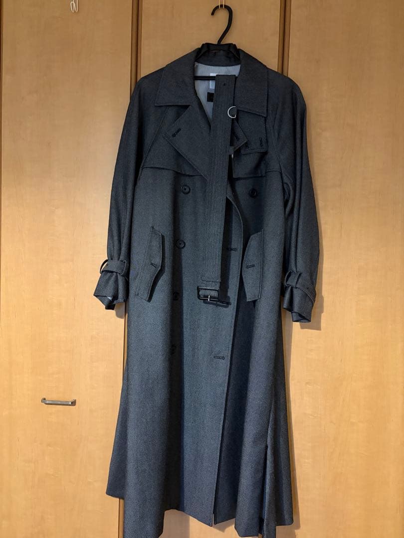 Ameri SUPERIOR FLARE TRENCH COAT S インディゴ