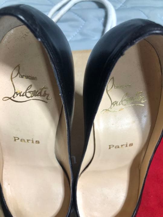 Christian Louboutin ルブタン オープントゥ パンプス黒36