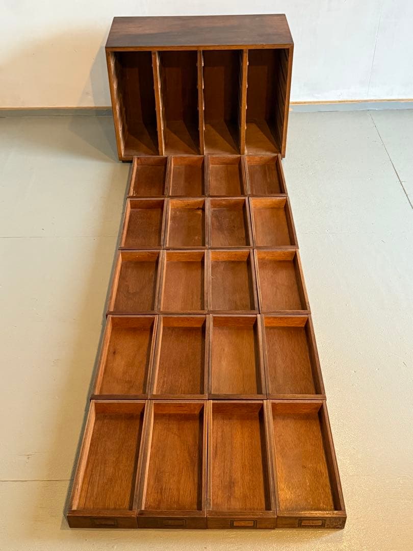 木製 チェスト 収納棚 整理箱 小引き出し 小物入れ 古家具 古道具